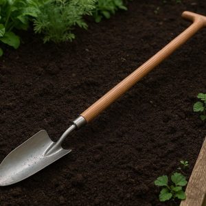 Long Handle Garden Trowel Extended Reach for Raised Beds and Deep Soil